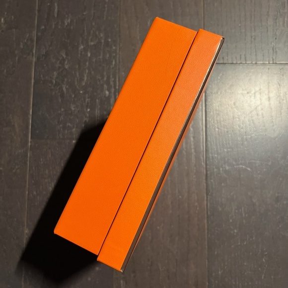 Hermes medium shoe empty box case decoration storage orange - Picture 4 of 9